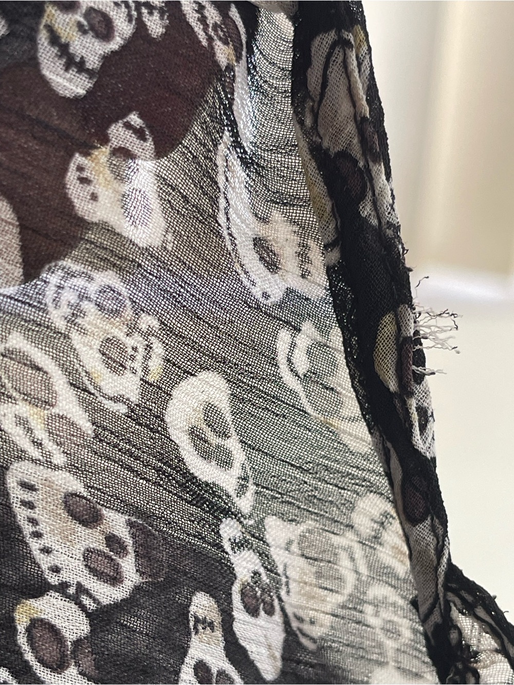 Royal Bones Black Cream Skull Print Vintage Goth Y2k Babydoll Mini Dress Daang - Picture 13 of 15
